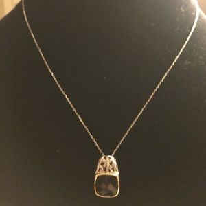 Black OnyxSterling silver pendant necklace